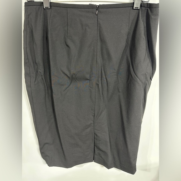 Used, Lafayette 148 Italian Stretch Wool Pencil Skirt, black, size 10 - Picture 3 of 5